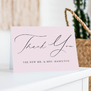 Lavender Modern Elegance Wedding Thank You Card