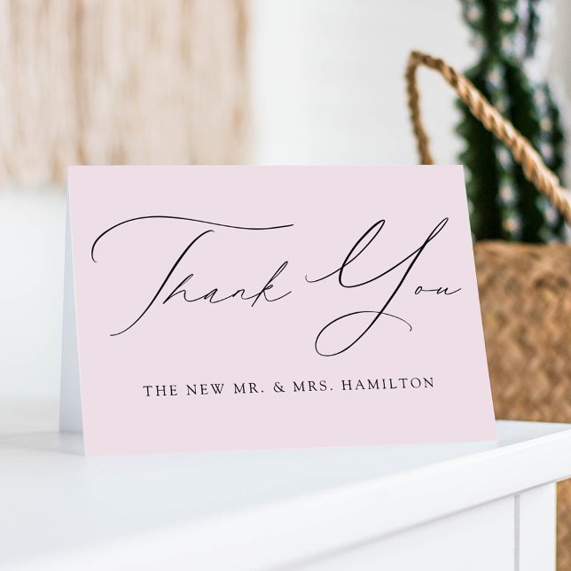 Lavender Modern Elegance Wedding Thank You Card (Creator Uploaded)