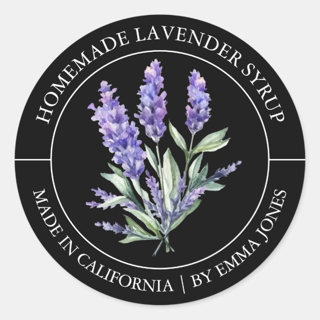 Lavender Modern label (Front)