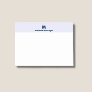 Lavender Modern Personalized Name Letter Monogram Post-it Notes