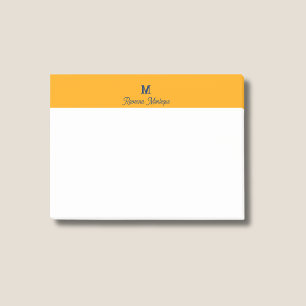Lavender Modern Personalized Name Letter Monogram Post-it Notes