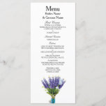 Lavender Modern Simple Elegant Wedding Ideas Menu<br><div class="desc">Click on our store and see all the COLLECTIONS for matching printed material for our many beautiful floral wedding designs, including engagement, save the date cards, bridal shower & wedding invitations, seating plans, table cards, guest books, banners and ideas. . Buy souvenir gifts for the bride & groom and guests....</div>