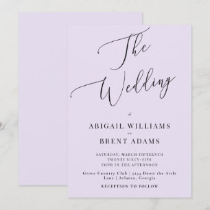 Lavender Modern Wedding Invitation