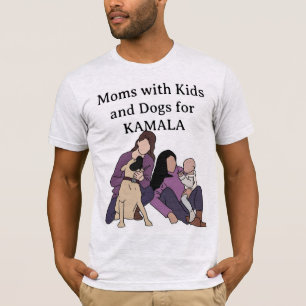 Lavender - Mom Kid and Dog for Kamala Tshirt