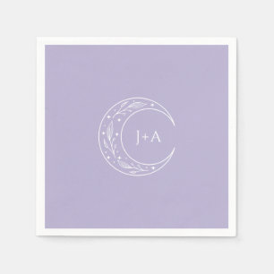 Lavender Moon Whimsical Wedding Napkin