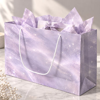 Lavender Moonlight Celestial Shimmer Large Gift Bag