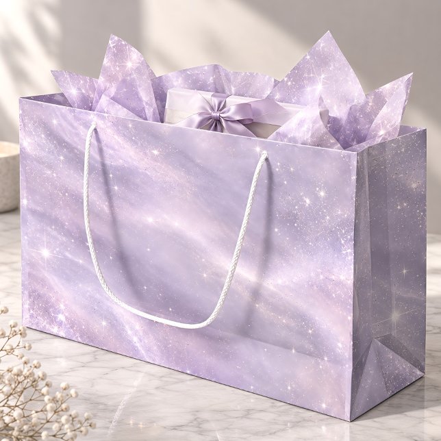 Lavender Moonlight Celestial Shimmer Large Gift Bag (Creator Uploaded)
