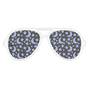 Lavender Moons and Stars Celestial Pattern Aviator Sunglasses