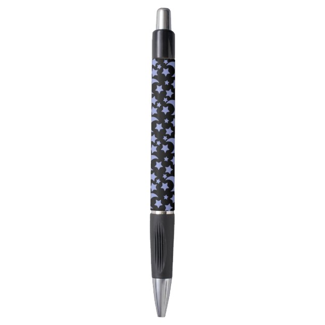 Lavender Moons and Stars Celestial Pattern Pen (Front Vertical)