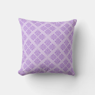 Lavender Moroccan Damask Throw Pillow