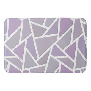 Lavender mosaic pattern bath mat