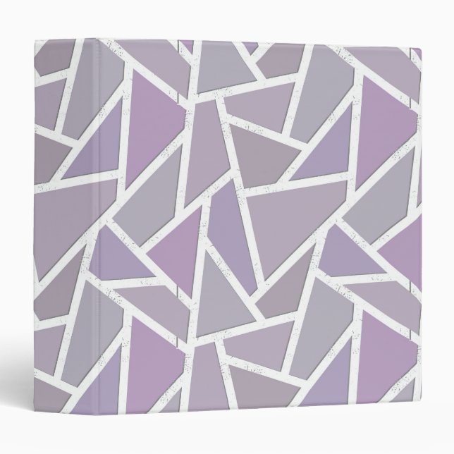 Lavender mosaic pattern binder (Front/Spine)
