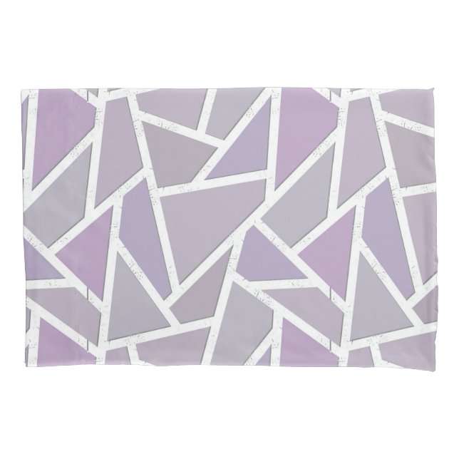 Lavender mosaic pattern pillowcase (Front)