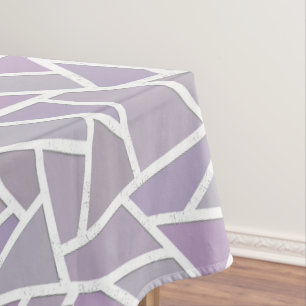Lavender mosaic pattern tablecloth