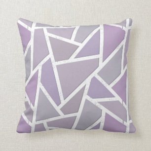 Lavender mosaic pattern throw pillow