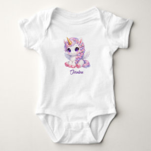Lavender Mythical Baby Unicorn Bodysuit
