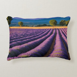 Lavender Nature Outdoors Landscape Calm Peaceful Accent Pillow