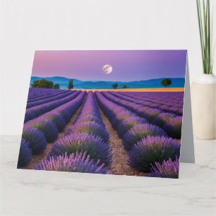 Lavender Nature Outdoors Landscape Calm Peaceful Card