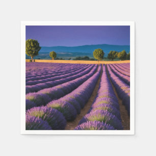 Lavender Nature Outdoors Landscape Calm Peaceful  Napkin