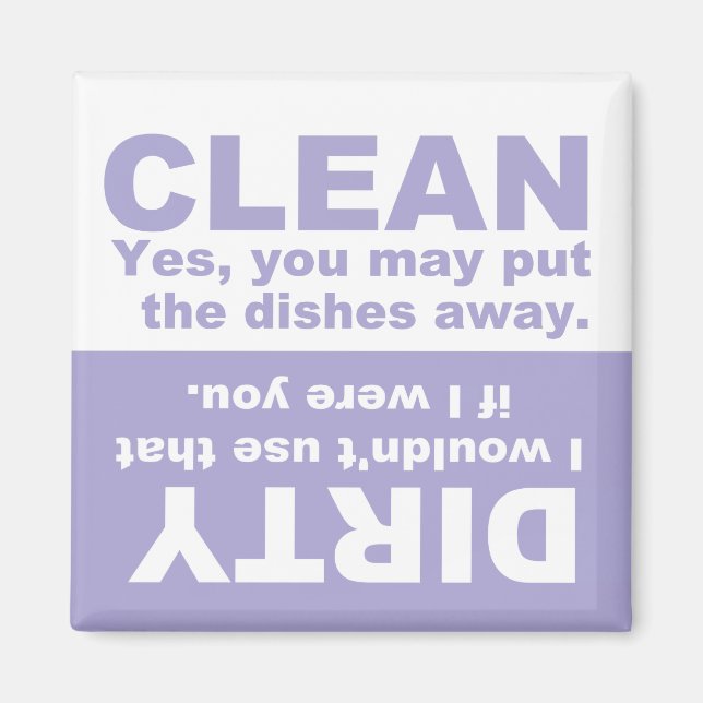 Lavender Nettoyer Lave-vaisselle Magnet (Devant)