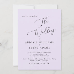 Lavender No Parents Wedding  Invitation