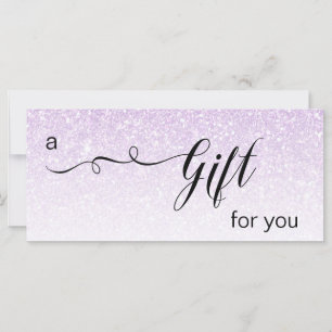 *~* Lavender Ombre Glitter Trendy Pastel Gift Card