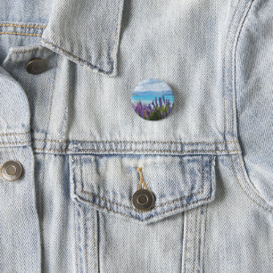 lavender on the lake shore 1 inch round button