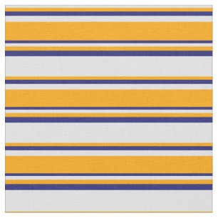 Lavender, Orange & Midnight Blue Coloured Pattern Fabric