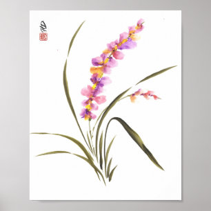 Lavender Orchid Grace Poster