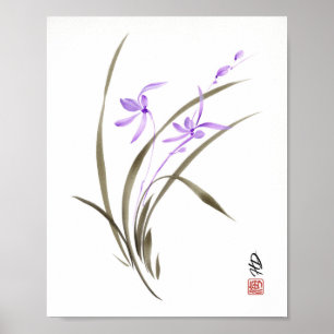 Lavender Orchid Poster