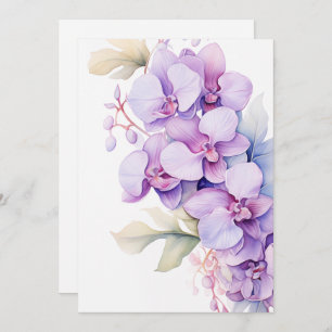 Lavender Orchids Elegant Special Occasions Holiday Card