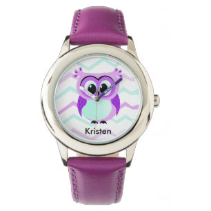 Lavender owl illustration watch