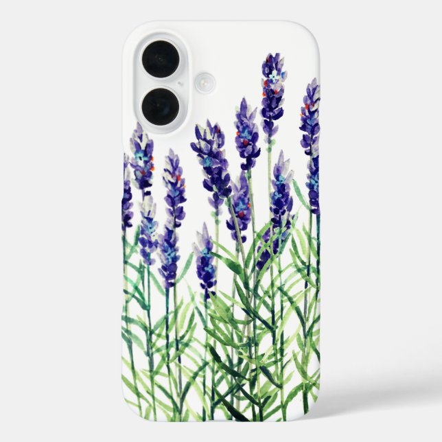 Lavender painted with watercolors Case-Mate iPhone case (Back)