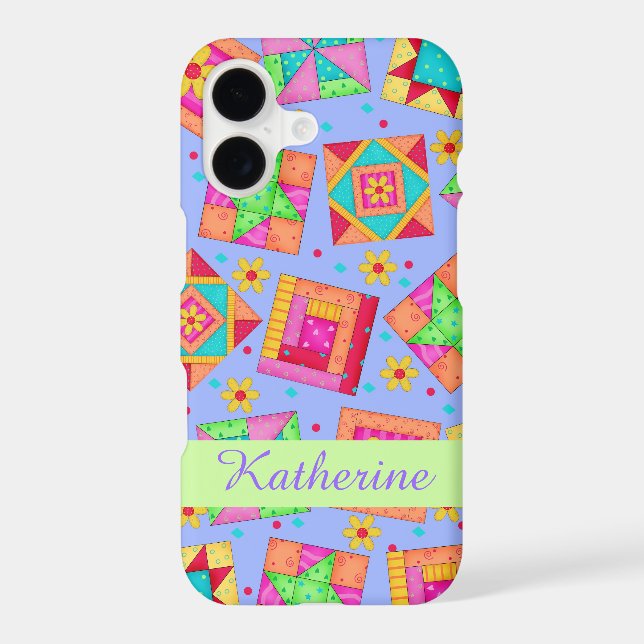 Lavender Patchwork Quilt Art Name Personalized (Back)