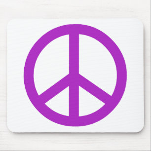 Lavender Peace Sign Mouse Pad