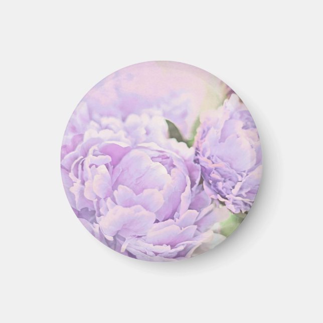 Lavender Peonies Magnet (Front)
