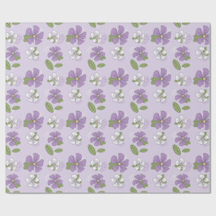 Lavender Periwinkles  Wrapping Paper