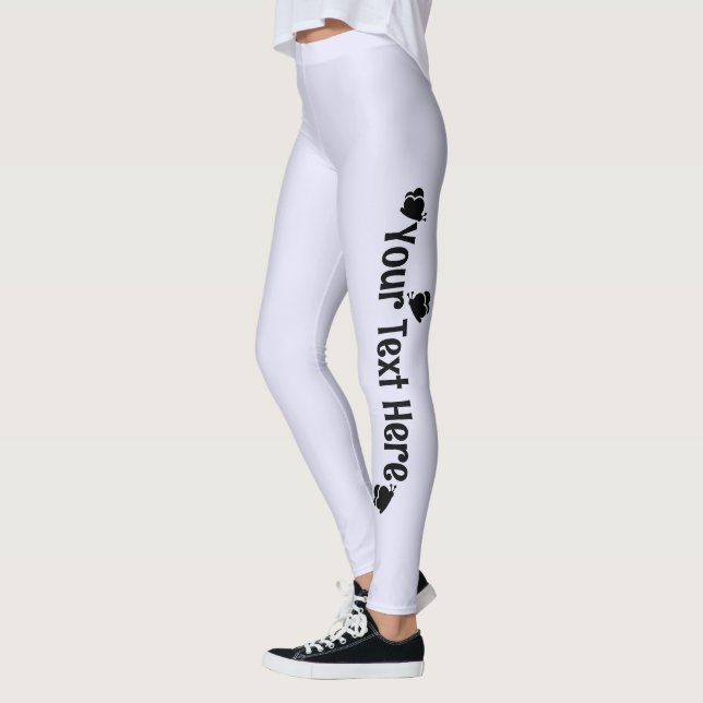 Lavender Personalized Butterfly Name Leggings (Left)