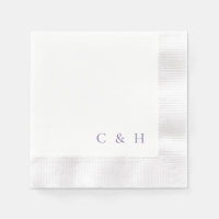 Lavender Personalized Initials Coined Wedding