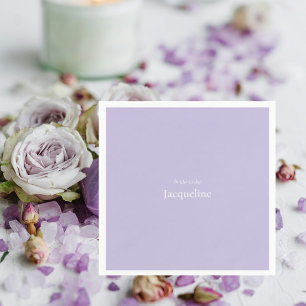 Lavender Personalized Name Bridal Shower Cocktail  Napkin