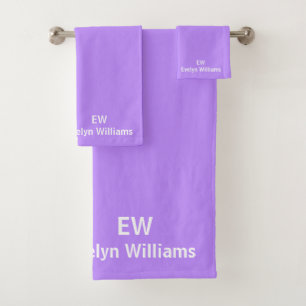 Lavender Personalized Name Towel