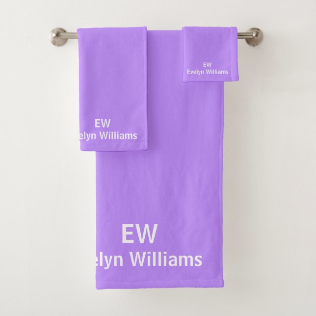 Lavender Personalized Name Towel (Insitu)