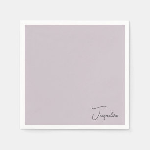 Lavender Personalized Script Name Shower Cocktail Napkin