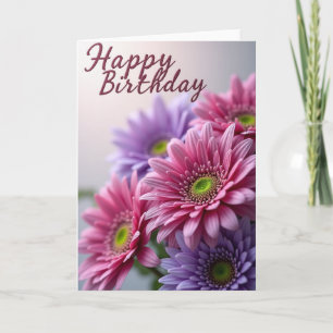 Lavender Petals Birthday Card