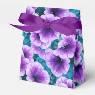 Lavender Petunia Flowers Favor Box