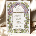 Lavender Petunia Vintage Wedding Art Nouveau Mucha Invitation<br><div class="desc">Art Nouveau Vintage wedding invitations by Alphonse Mucha in a floral, romantic, and whimsical design. Victorian flourishes complement classic art deco fonts. Please enter your custom information, and you're done. If you wish to change the design further, simply click the blue "Customize It" button. Thank you so much for considering...</div>