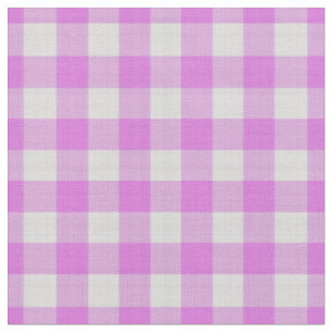 Lavender Pink Checkered Gingham Fabric