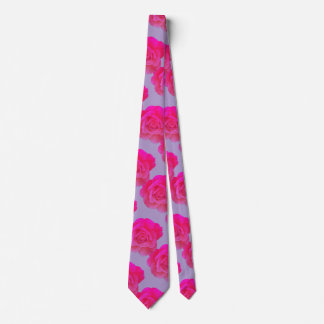 Lavender Pink Floral Rose Modern Purple Shade Gift Tie