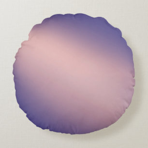 Lavender & Pink Monochrome ombre moonlight Round Pillow