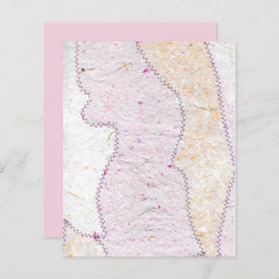 Lavender Pink Orange Handmade Stitched Scrapbook